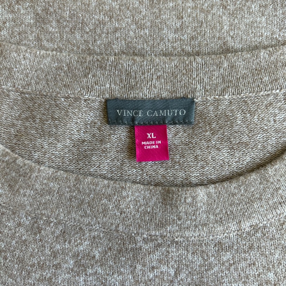 New Vince Camuto Cream Beige Polyester Sleeveless Pullover size XL - Picture 10 of 12